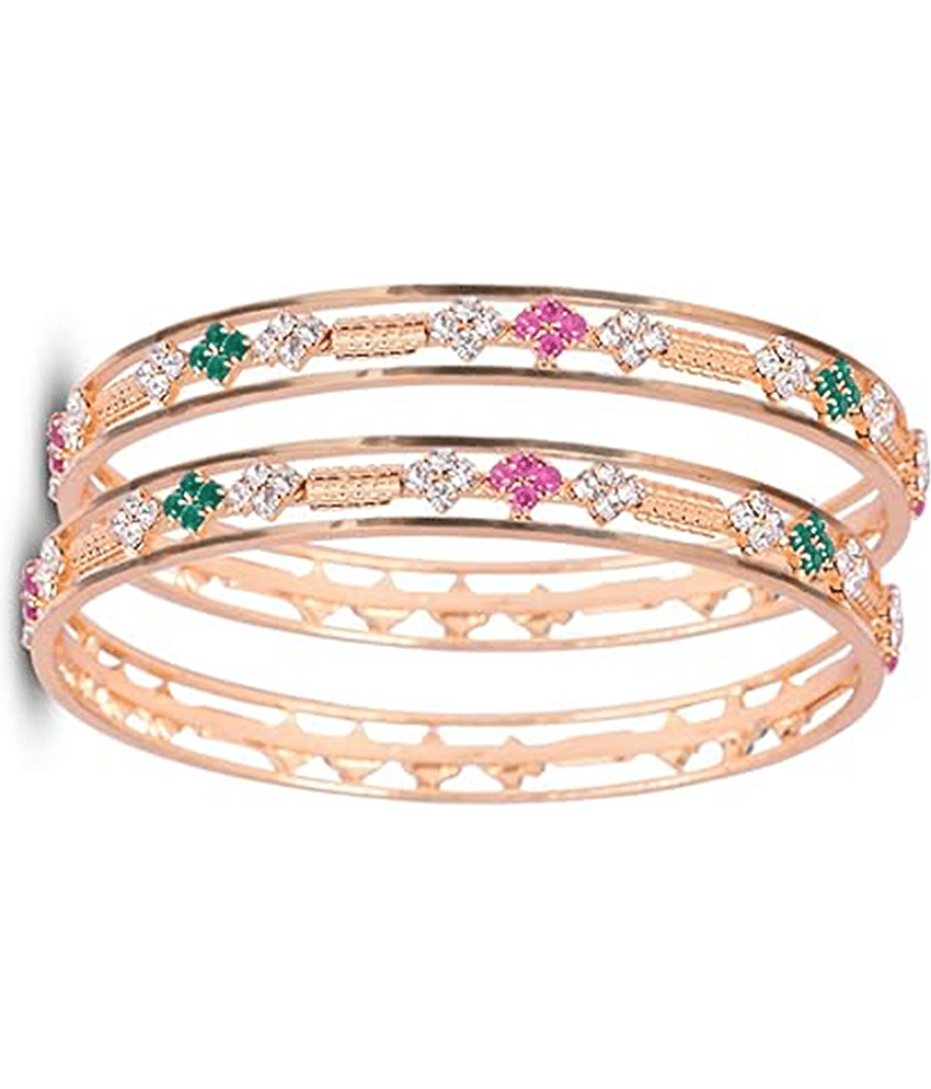 JFL - Jewellery For Less Multicolor Bangle Set ( Pack of 2 ) view 2