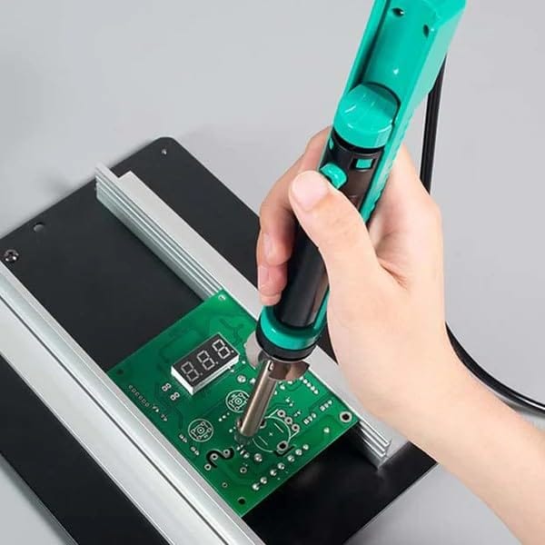 60W Corded Electric Soldering Iron with Ceramic Heating Element, 450°C, Plastic Handle, Compatible with Soldering Station view 2