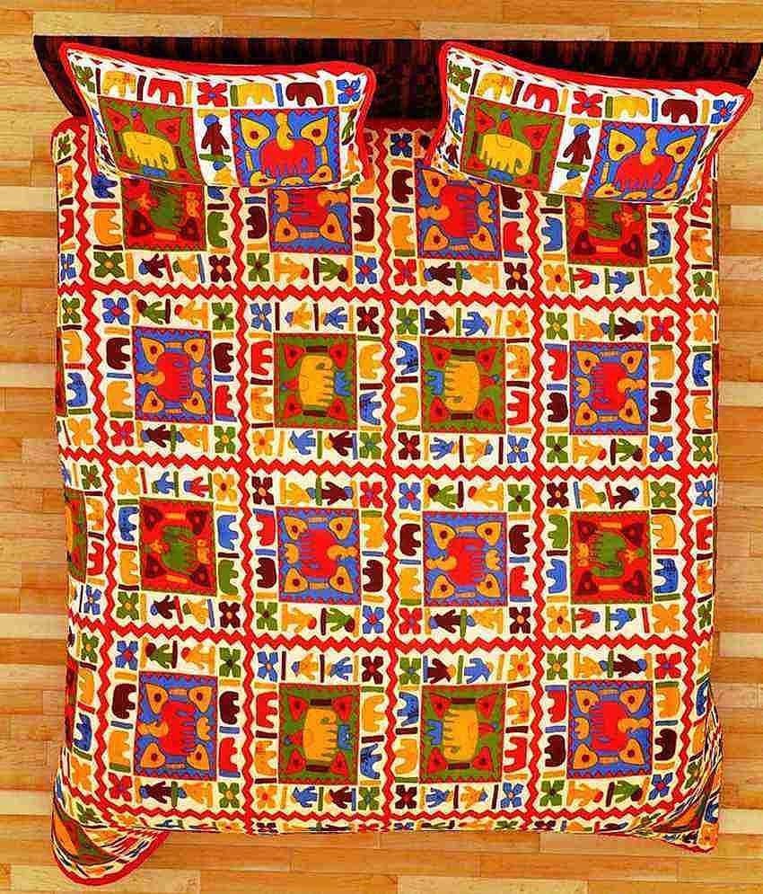 Uniqchoice Cotton King Bedsheet ( Multi ) view 2