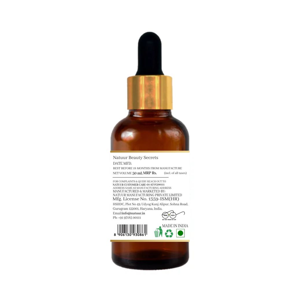 NATUUR - Vitamin C Face Serum - 50ml | Antioxidant and Collagen Boosting | Brightening and Firming Serum | With Hyaluronic Acid for Youthful and Glowing Skin view 2