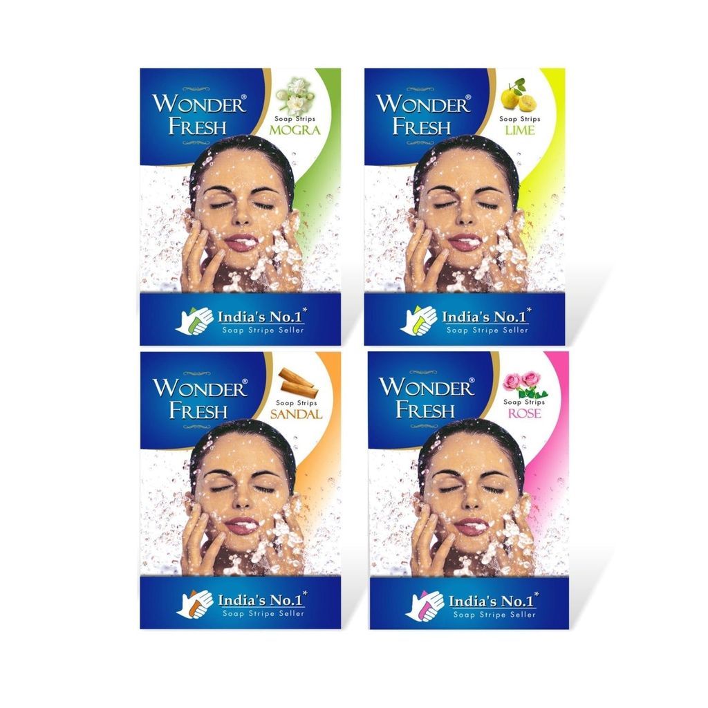 Fresh Paper Soap Strips Traveling Hand Wash with Jasmine Fragrance (100pc) view 2