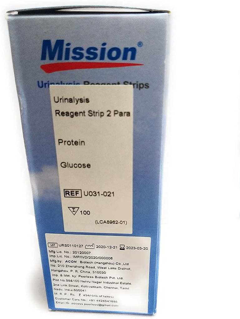 Mission Reagent 2GE Urine Test strips (100 Counts) view 2