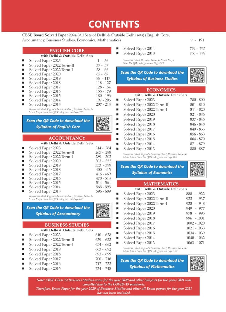 Oswaal CBSE 10 Years Solved Papers Class 12 Commerce - English Core | Mathematics | Accountancy | Economics & Business Studies Book For 2025 Board Exam Oswaal Editorial Board view 2