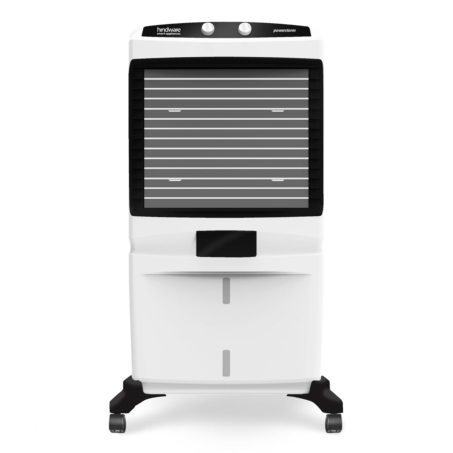 Hindware Smart Appliances 117 L Desert Air Cooler Honeycomb Pads, Anti-Bacterial Protection, Inverter Compatible - Black & White, Powerstorm