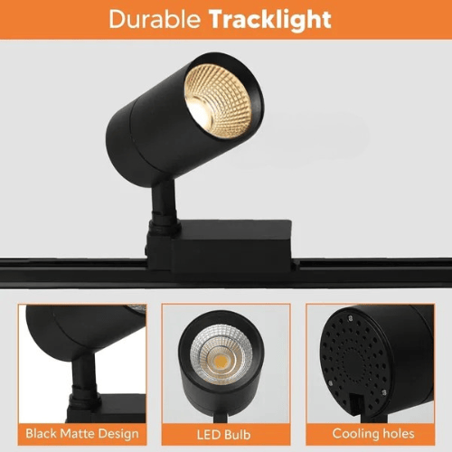 SPARKWORLD 30W LED Ceiling Track Spot Light | 180 Adjustable Focus Light | Warm White | Ideal for Home Decor, Showrooms & Retail | Track Not Included view 2