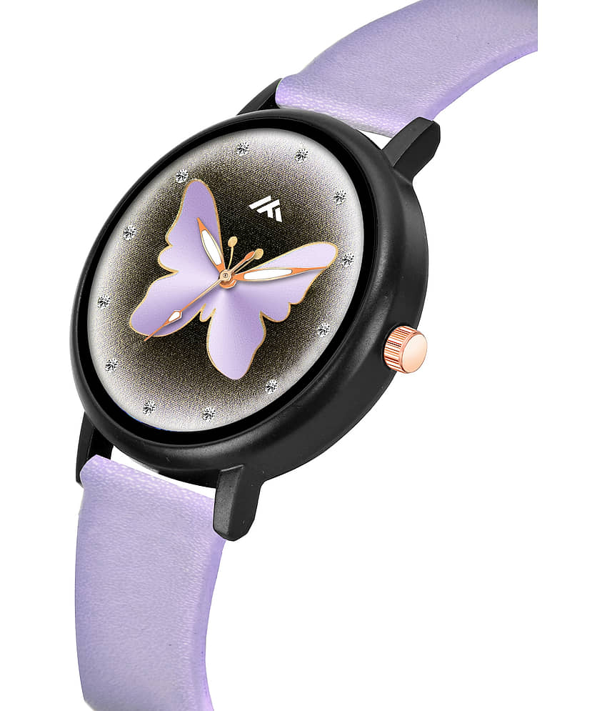 Trex Purple PU Analog Womens Watch view 2