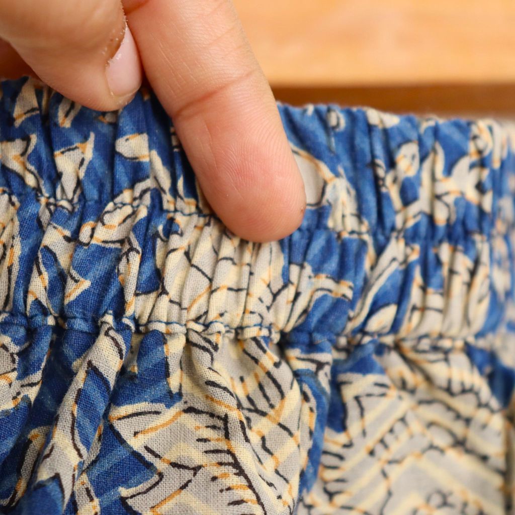 SoulShoppr Pure Cotton Jaipuri Block Print Shorts Female Blue view 2