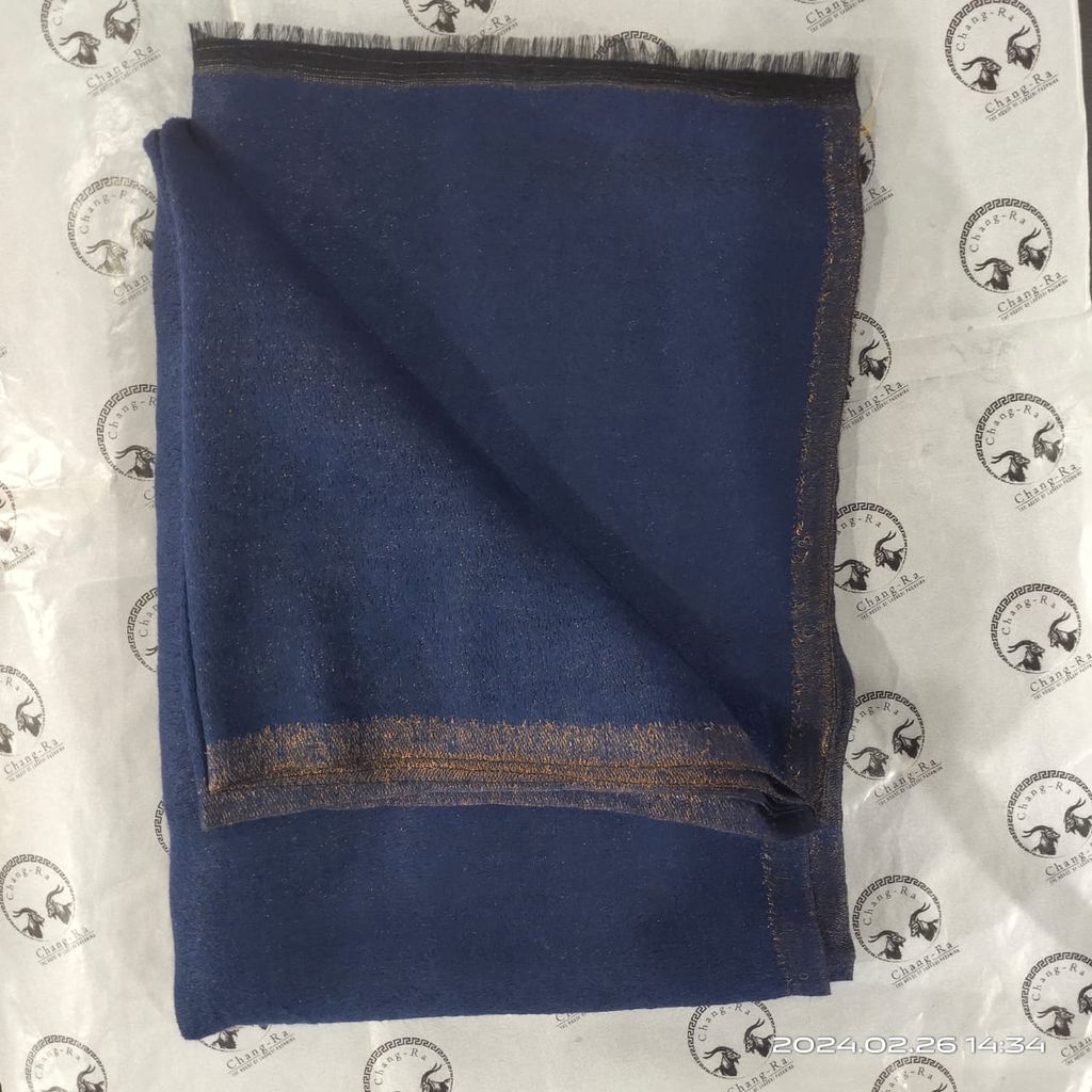 Zari Reversible Shawl Navy Blue view 2
