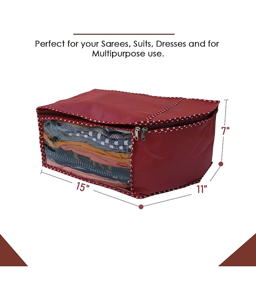 Sh Nasima Blouse Covers Organizer Non Woven Blouse Storage Bag With Transparent Window view 2