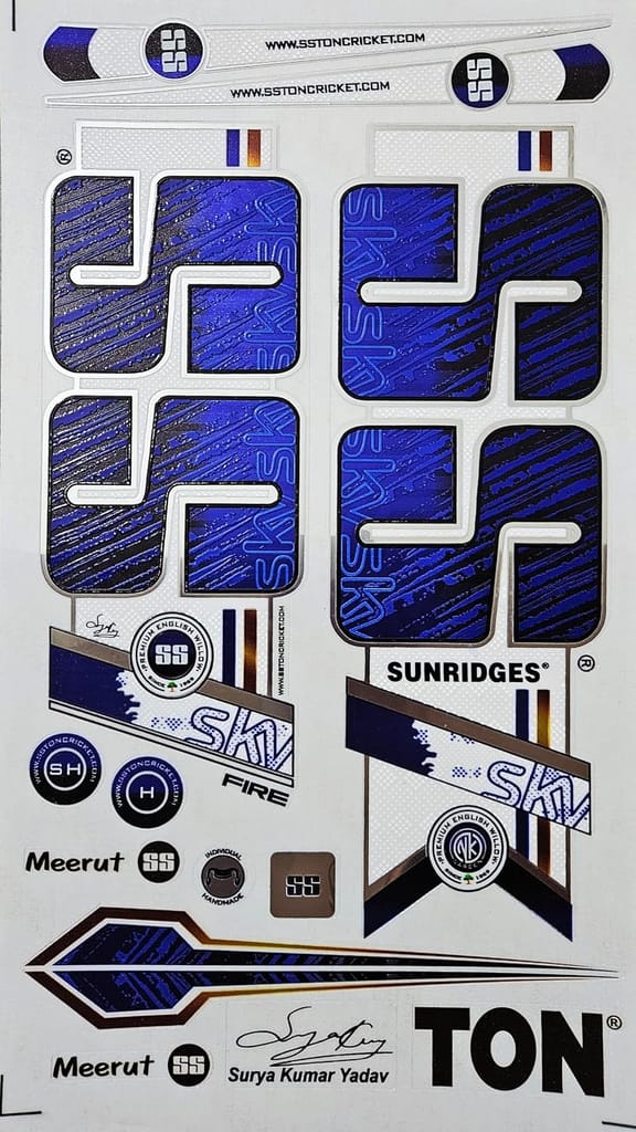 VR3 Cricket Bat Sticker English Willow 4D Digital | Protection Accessories Scuff tape SURYA sky view 2