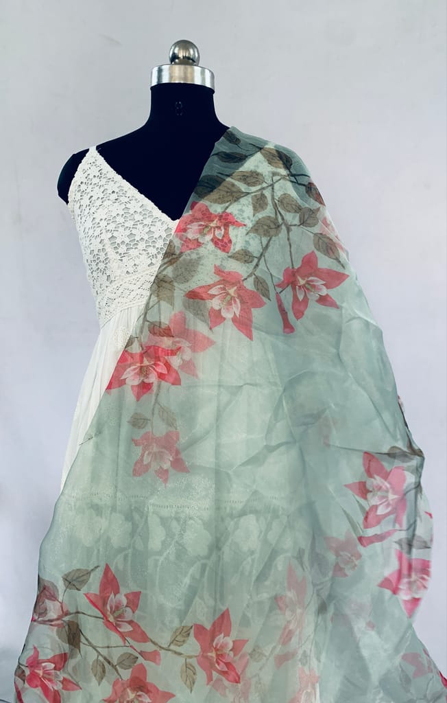 NVLGO010-Light Green Color Organza /Per Meter view 2