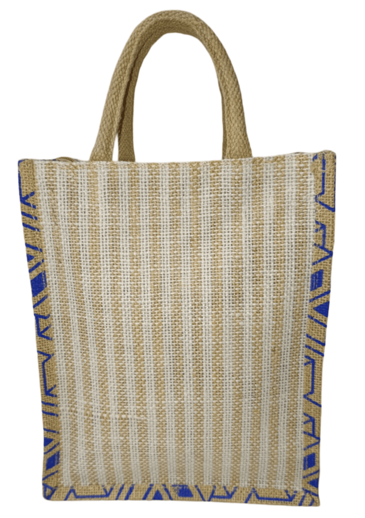 Go Green Jute Bag Blue Colour (Small) view 2