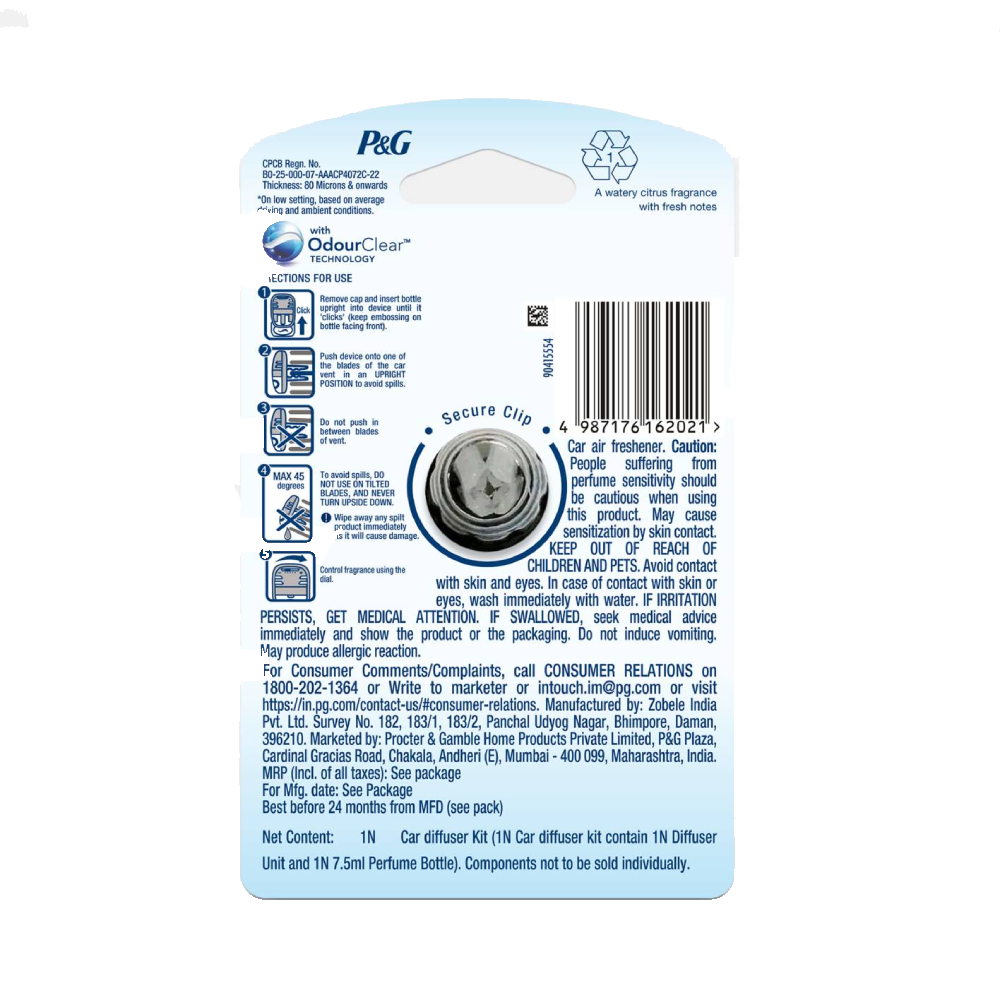 Ambi Pur Car Machine Aqua 7.5 Ml view 2