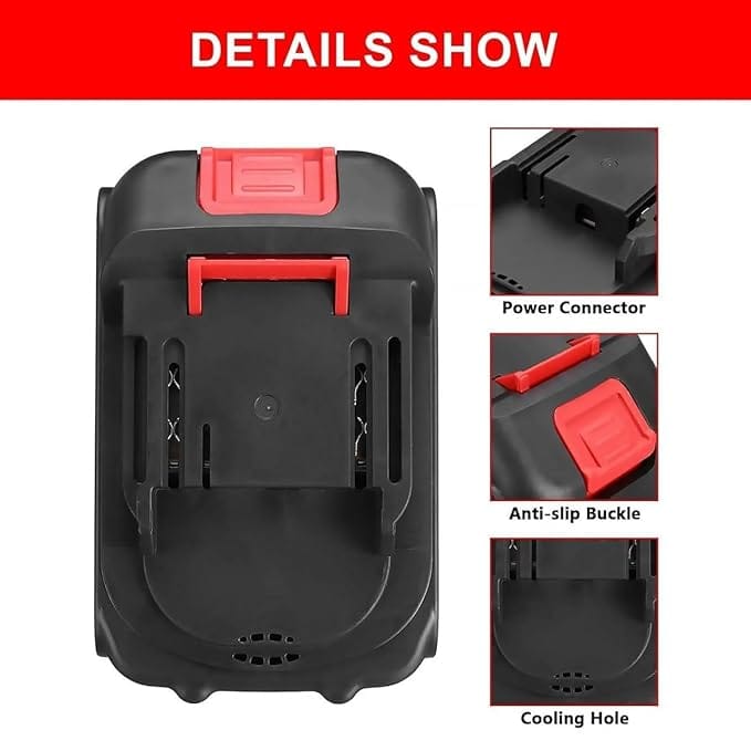 NOVEL 48V Lithium-ion Battery with Fast Charger for Power Tools | Rechargeable Battery Pack Compatible with Garden Tools, Car Washer, Electric Power Drill, Cordless Tools view 2