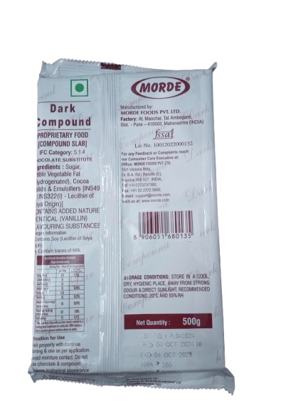 Morde Dark Compound Chocolate (500 gm) view 2