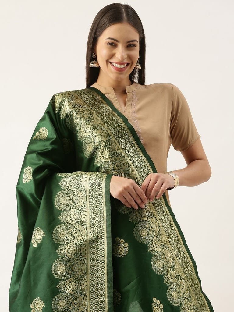 Women's Fancy Woven Banarasi Silk Dupatta view 2