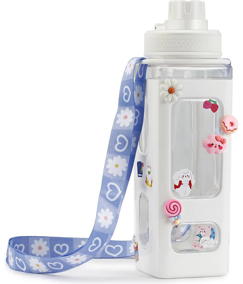 Radhe Fashion Cartoon water bottle for kids, kawaii water bottle Multicolour Plastic School Water Bottle 700 mL ( Set of 1 )