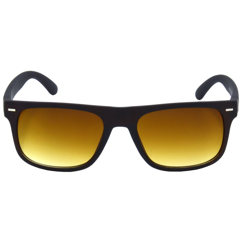 Hrinkar Brown Rectangular Stylish Goggles Brown Frame Sunglasses for Men & Women - HRS489-BWN-BWN-CLR view 2