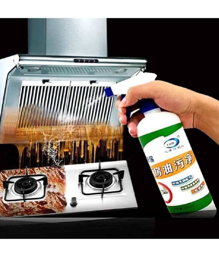 DHSMART Kitchen Cleaner Spray Oil & Grease Stain Remover Dishwash Liquid Stove & Chimney Cleaner Spray 450 mL view 2