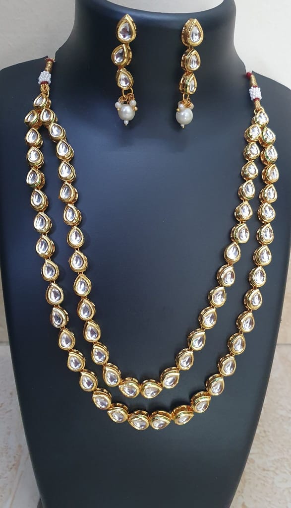 Kundan Double Layered Partywear Necklace view 2