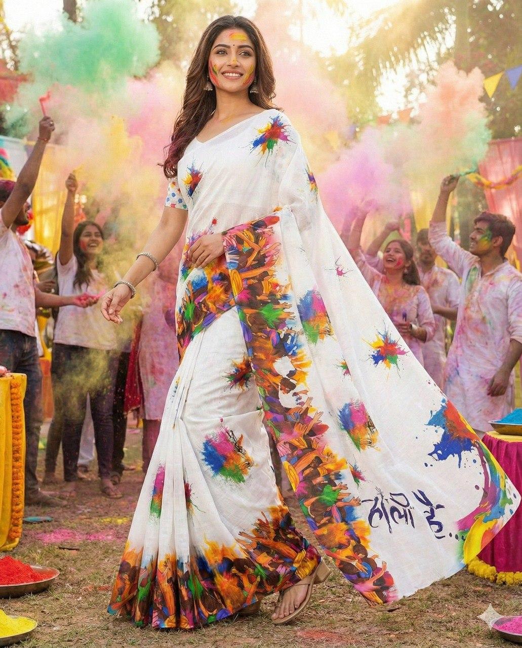 Holi Saree for Women view 2