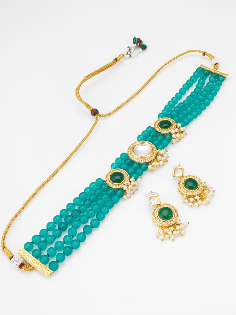 Morison Alluring Gold Necklace Set with Earrings Perfect for Every Occasion view 2