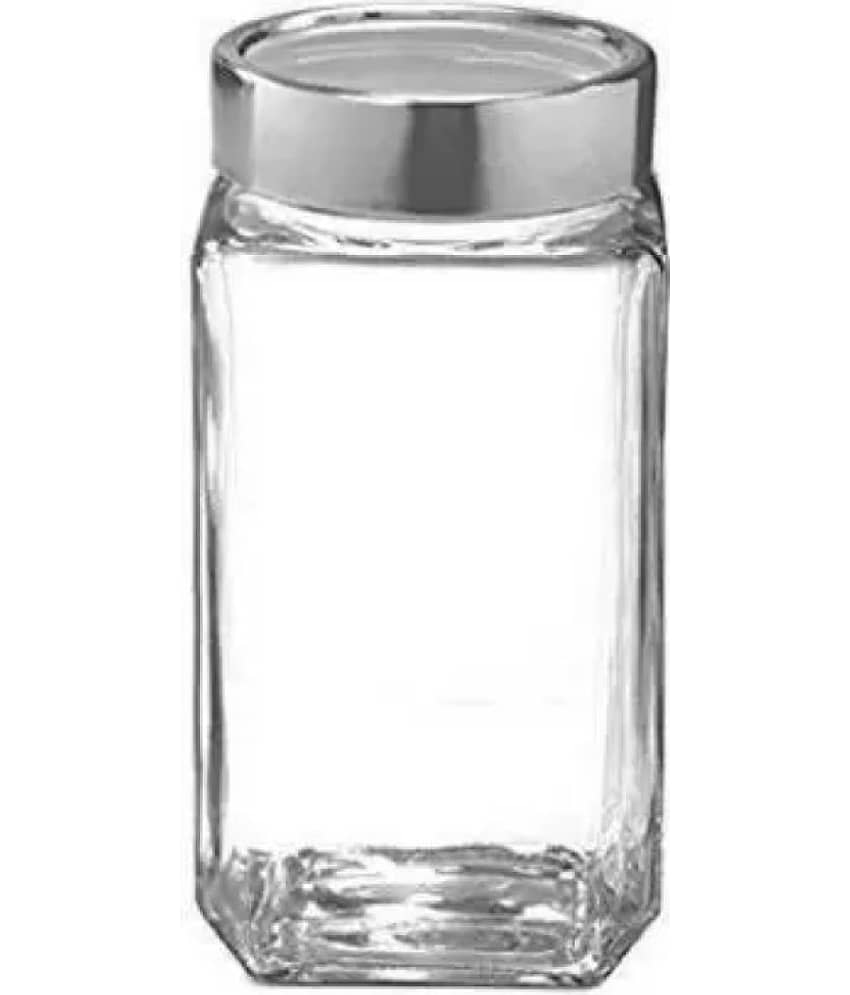 skwaion - Silver Glass Spice Container ( Set of 4 ) - 1000 ml view 2