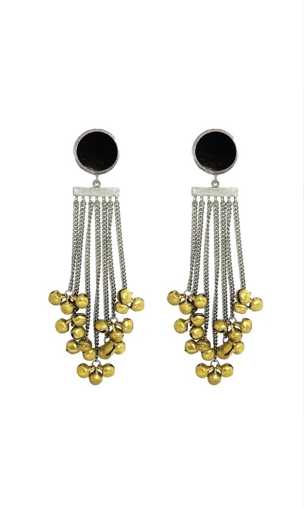 Tasseled Ghungroo Earrings view 2