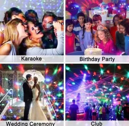 Elecsera Rotating RGB Bulb Magic Disco LED Light for Party/Diwali Decoration Single Disco Ball (Ball Diameter: 2.5 cm) view 2