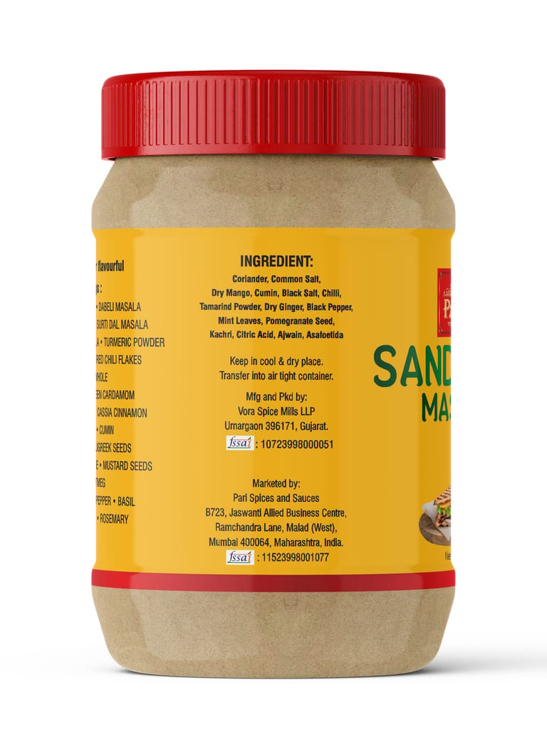 Pari Sandwich Masala Hand-Made Delicious Sandwich Masala|Aromatic Masala For Mouthwatering Sandwiches |Crunchy Street food Sandwich Masala | (Pack of 1 x 2000g) view 2