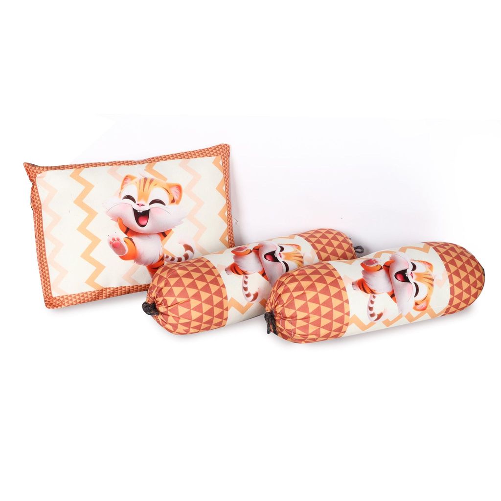 LOREM 3 Pillows & Rectangle Shape Cotton Baby Bed for 0-1 Year BB106-BB111 view 2