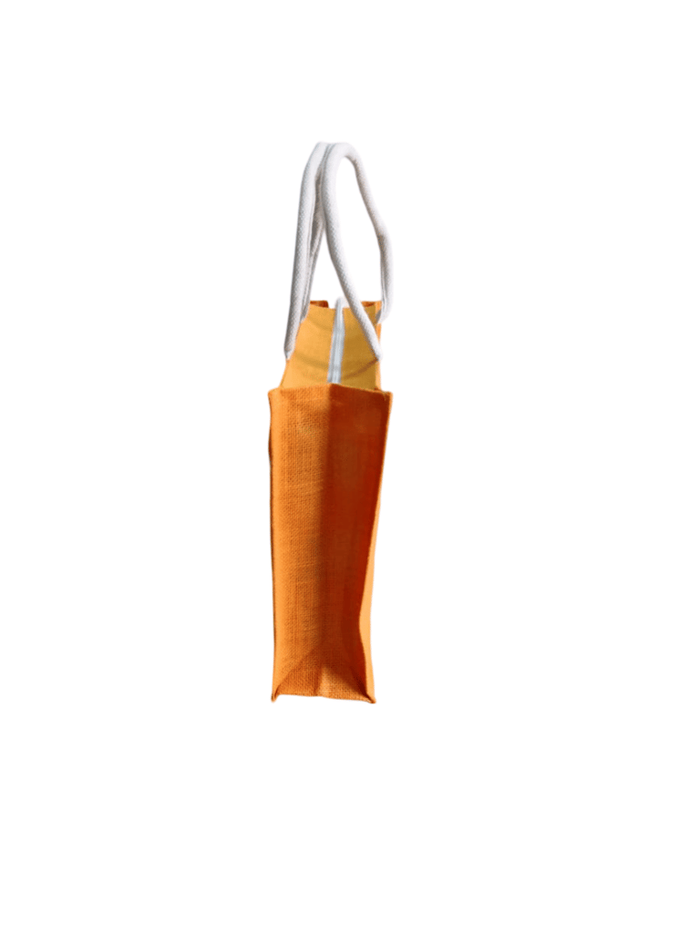 Hand-painted Jute Tote Bag with Zipper and Front Pocket view 2