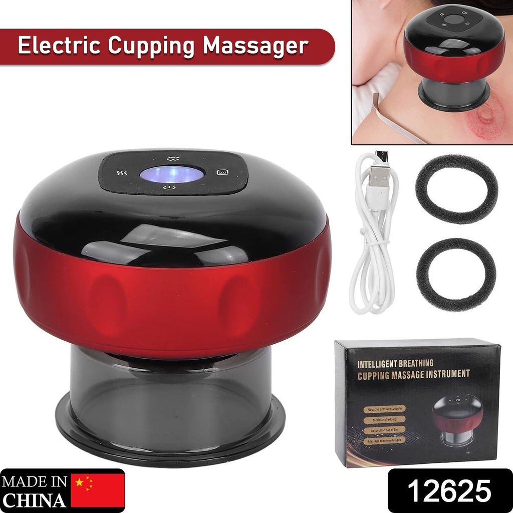 Electric Intelligent Breathing Cupping Massage Instrument The Smart Cupping Therapy Set's Massager for Muscle and Joint Pain Cellulite Massage Back Pain Relief for Back Shoulder Leg (1 Pc) view 2