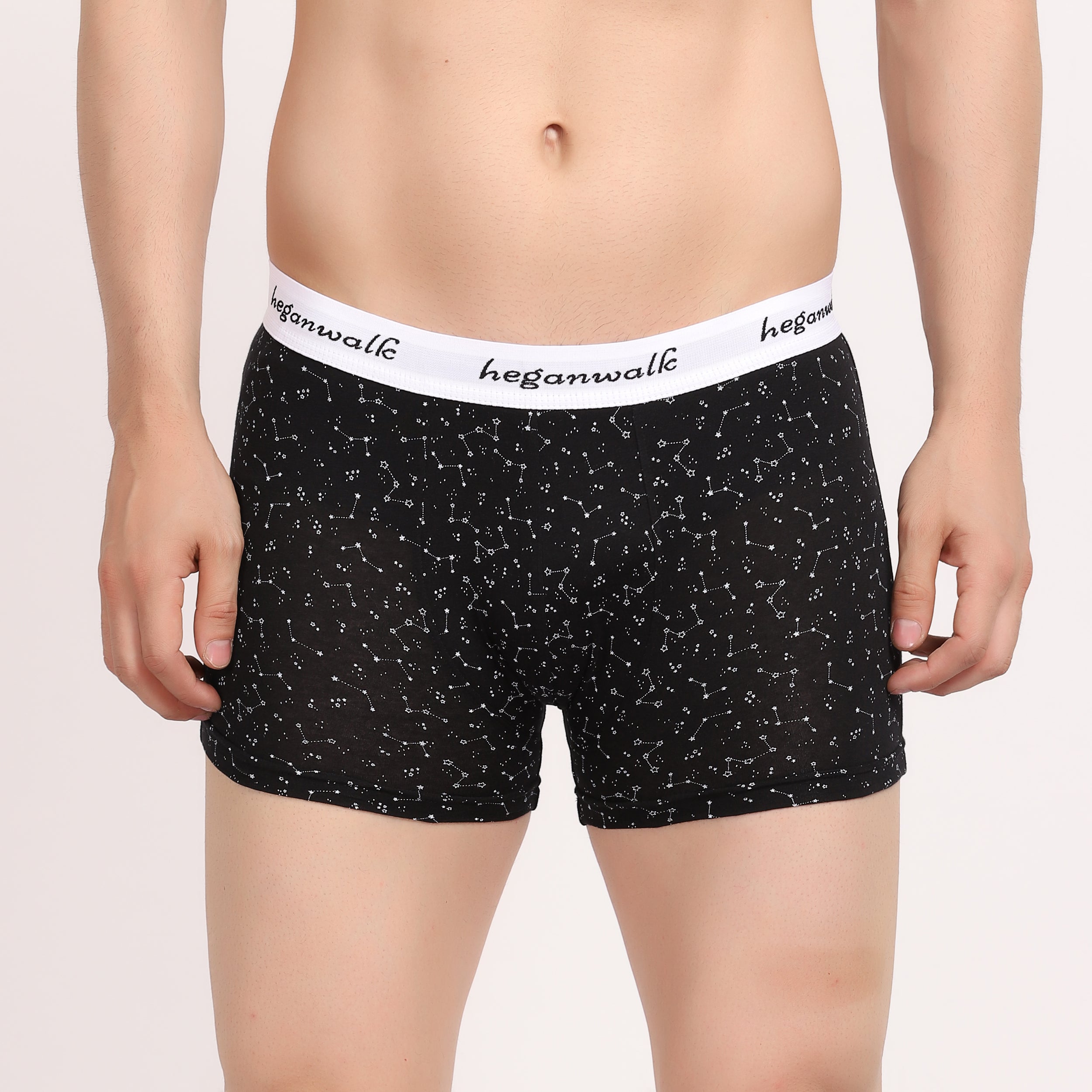 X-POP Printed Soft Trunks- Black Galaxy view 2