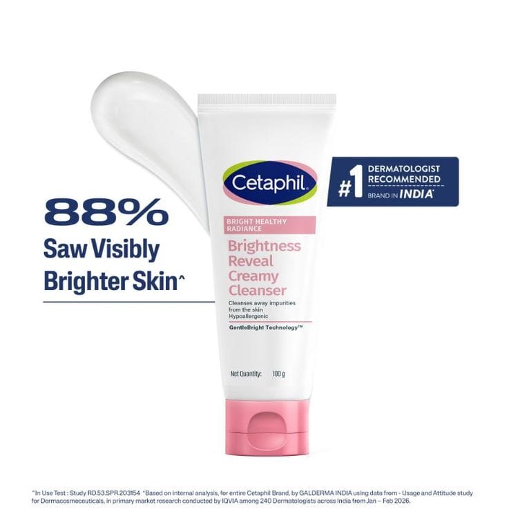 Cetaphil BHR Brightness Reveal Creamy Cleanser Cream To Foam Texture (100g) view 2