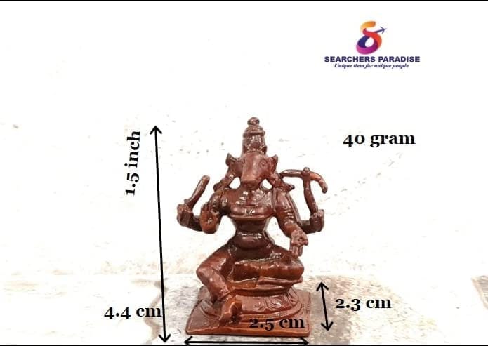 Searchers Paradise - Copper Idols Varahi,1.5 inches, Copper Handmade 40 Grams, Patina Antique Finish, Pack of 1 Piece view 2