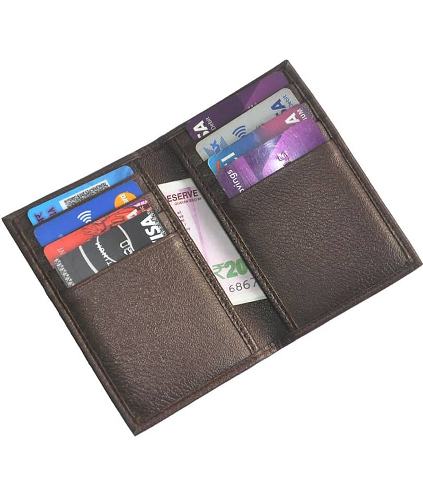 Hide&Sleek RFID Protected Brown Rexine Card Holder view 2