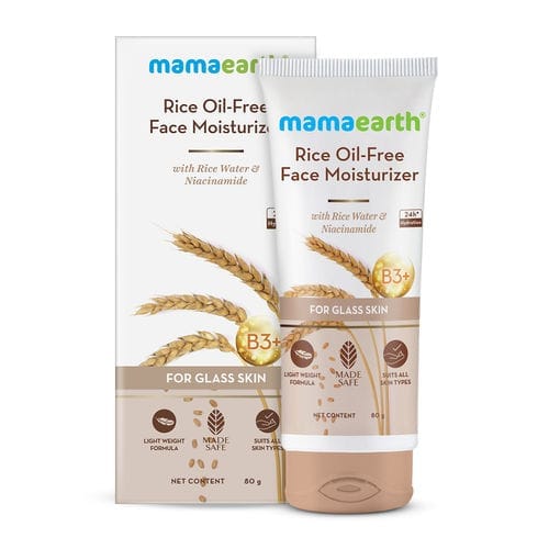 Mamaearth Rice Oil-Free Face Moisturizer With Rice Water & Niacinamide For Glass Skin (80gm) view 2