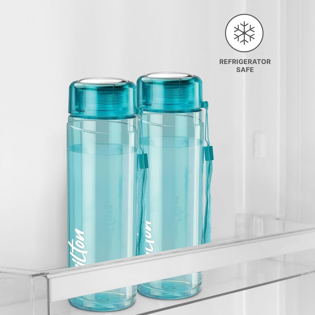 MILTON Hector 1000 Water Bottle, 1 Litre, Reusable Plastic Fridge Bottle, BPA Free and Leak Proof Bottle for Travel, Work, Pack of 1 view 2