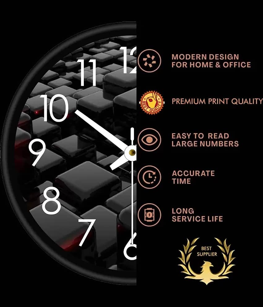 KP CRAFT - Circular Analog Wall Clock view 2