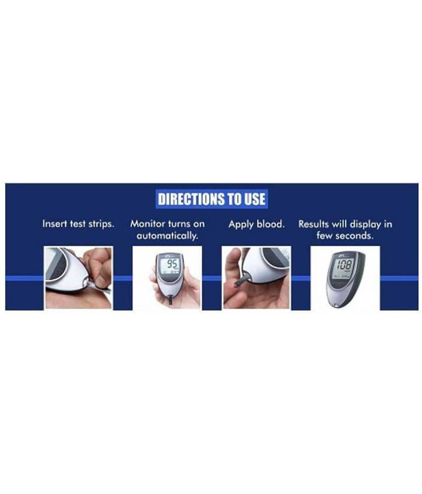 Dr. Morepen BG03 Blood Glucose Test Strips, 50 Strips(Black/White)(Only Strips, No Glucometer) view 2