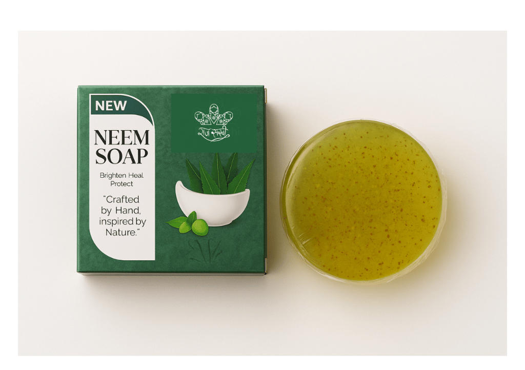 Neem Soap - Natural and Handmade with Neem Leaves for Skin Brightening, Healing, and Protection view 2