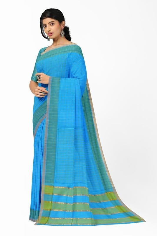 APCO Handloom (A Andhra Pradesh Govt Emporium)- Women's Traditional Pure Handloom Mangalagiri Cotton Saree | A0005MNG view 2