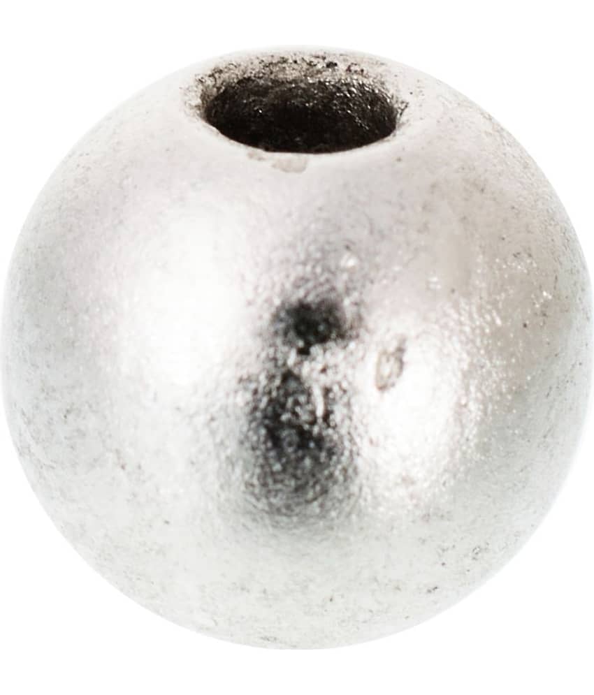Kesar Zems Mercury Parad Bead (0.07 cm x 0.07 cm x 0.07 cm, Silver, Pack of 3) view 2
