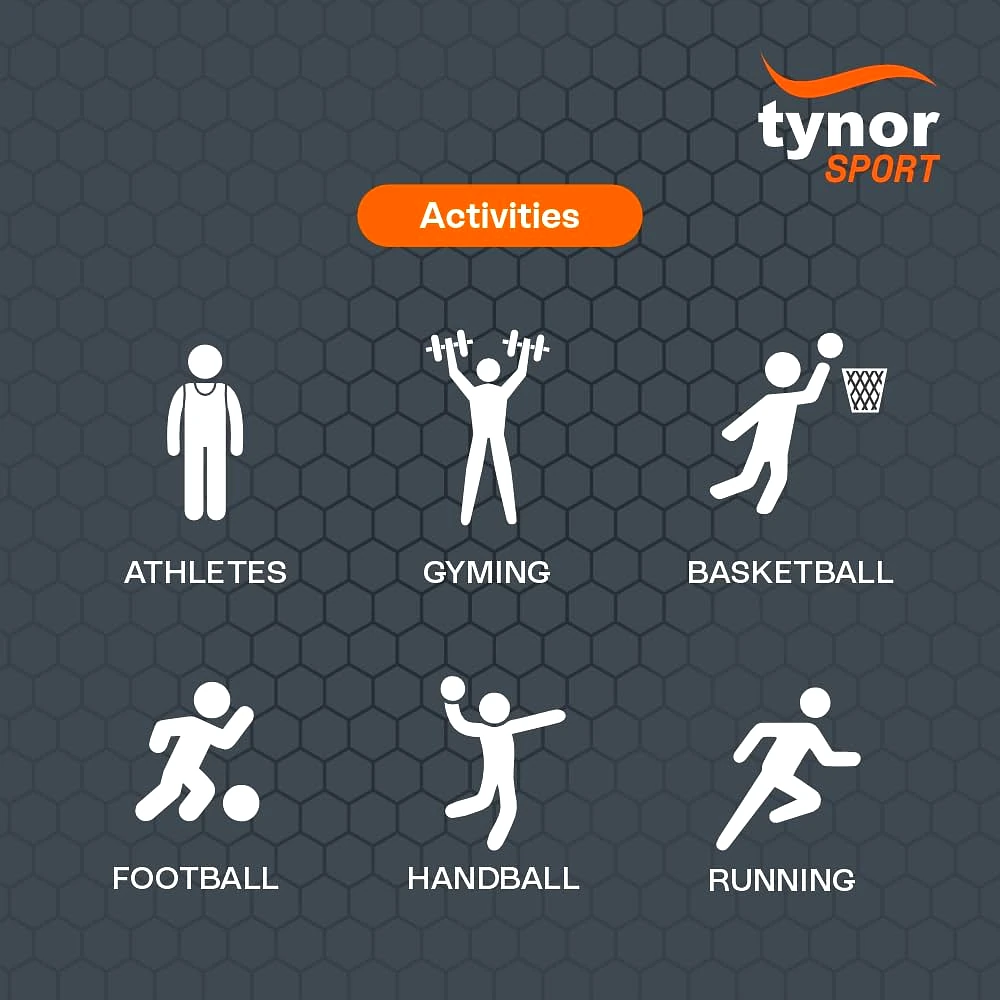 TYNOR Calf and Shin Support Air Pro, 1 Unit (Colour - ORANGE, Size - L) by Total Sporting And Fitness Solutions Pvt Ltd view 2