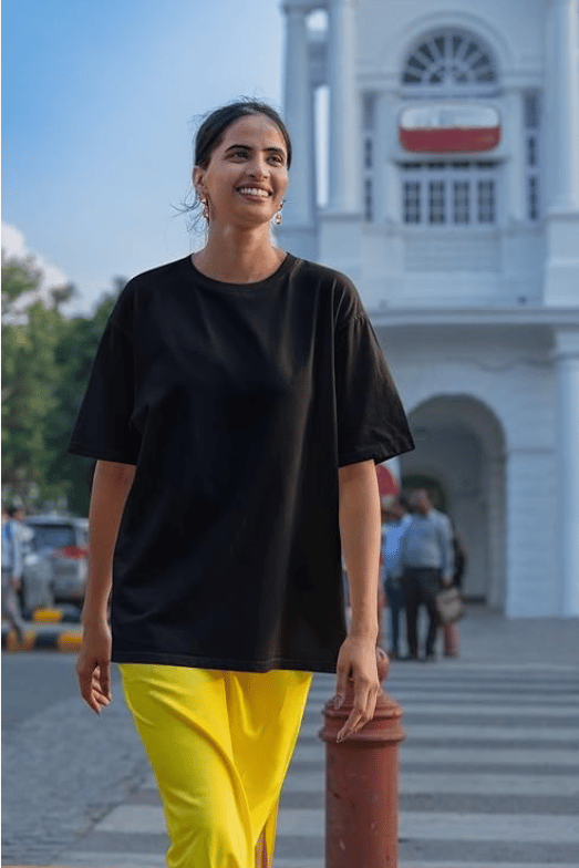 Black Oversized T-Shirt view 2