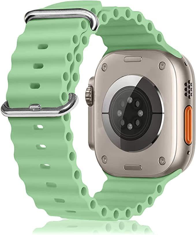 Exelent Flexible Silicone Ocean Sport Bands Compatible With Watch For Men Women Pista 42 MM 44 MM 45 MM 49 MM view 2