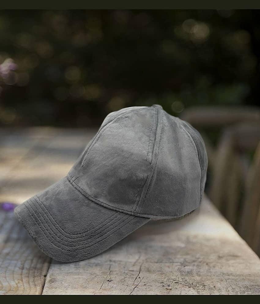 Babji Pack of 1 Suede Men's Cap ( Black ) view 2