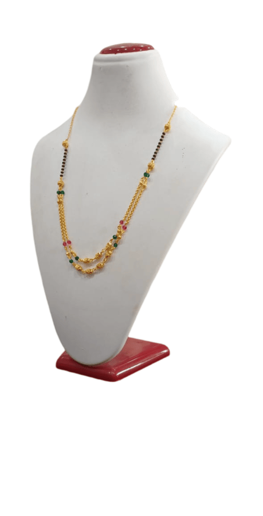 Gold Plated Traditional Indian Marathi Mangalsutra Necklace for Women view 2