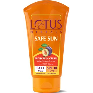 Lotus Herbals Safe Sun Sunblock Spf 30 Pa++ Black Plum Extract Suitable For All Skin Types 100G ( Pack Of 2 ) view 2